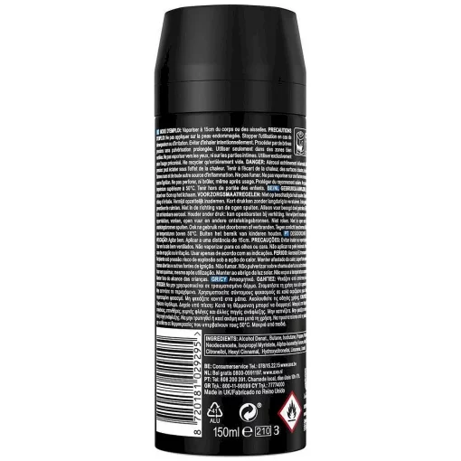 Axe Deodorant Bodyspray Click 150 ml backside