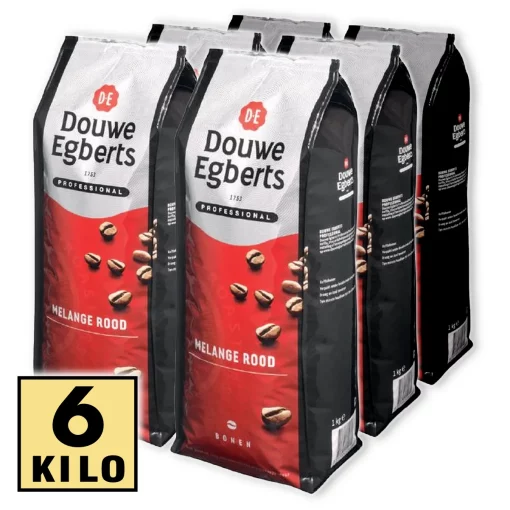 Douwe Egberts Koffiebonen Melange Rood 6 x 1 Kilo