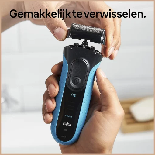 Braun Series 3 32B Elektrisch Scheerapparaat Vervangende Scheerkop Scheerblad verwisselen