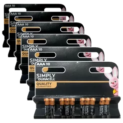 Duracell AAA10 1,5v Alkaline 10 stuks set van 6 verpakkingen