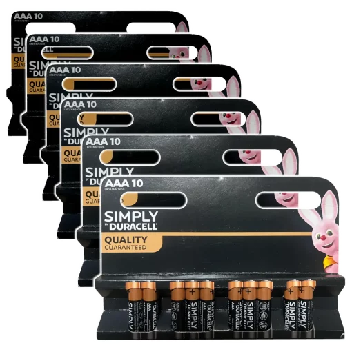 Duracell AAA10 1,5v Alkaline 10 stuks set van 6 verpakkingen