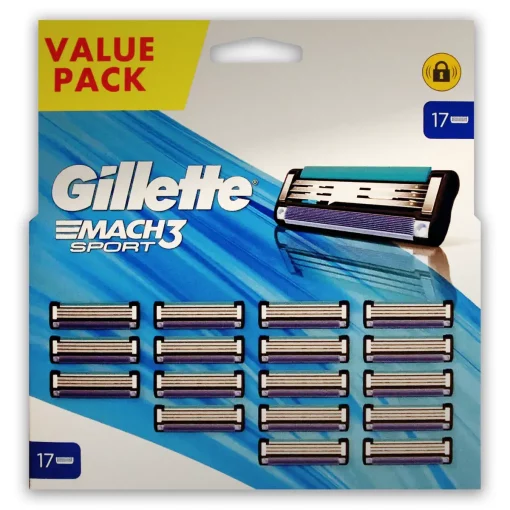 gillette mach3 sport 17 blades valuepack