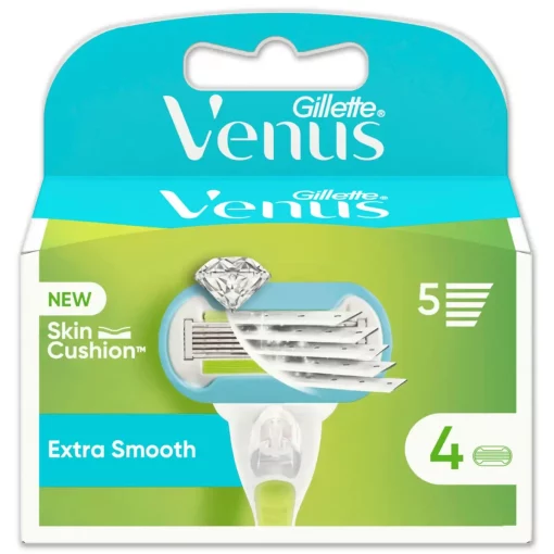 Gillette Venus Extra Smooth Navulmesjes 4-Pack voorzijde