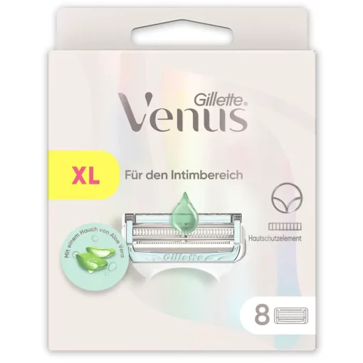 Gillette Venus Scheermesjes Intieme Zone Aloë Vera 8-Pack voorzijde