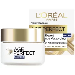 L'Oréal Paris Age Perfect Collageen Expert Verstevigende Nachtcrème 50ml verpakking en potje