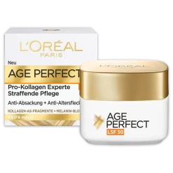 L'Oréal Paris Age Perfect Pro-Collagen Expert Dagcrème SPF 30, 50 ml verpakking en potje