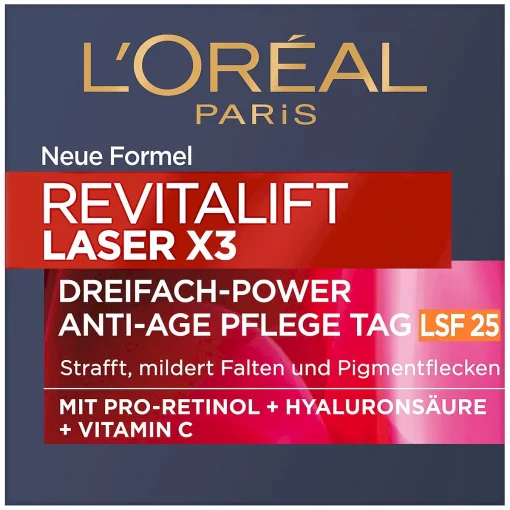 L'Oréal Paris Dagcrème Revitalift Laser X3 LSF25 50ml voorzijde