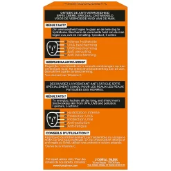 L'Oréal Paris Hydra Energetic Hydraterende Dagcrème SPF15 50ml verpakking achterzijde