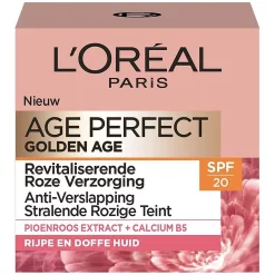 L'Oréal Paris Skin Expert Age Perfect Golden Age Dagcrème Versterkend SPF20 50ml voorzijde verpakking