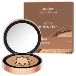 M. Asam Bronzer Satijn Licht, 6,5 gram open doosje en verpakking