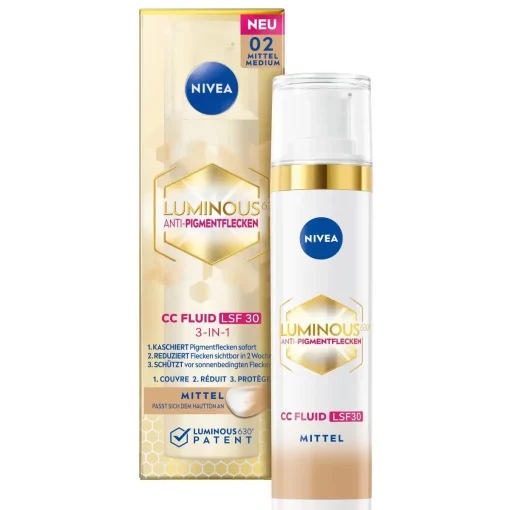 Nivea Luminous630 Anti-Pigment Vlekken CC Fluid SPF30 40ml Medium