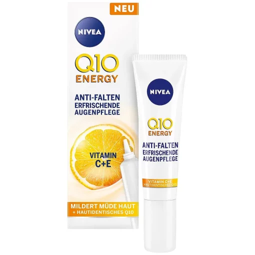 Nivea Q10 Energy Anti-rimpel Oogcrème Vitamine C en E 15ml verpakking en tube