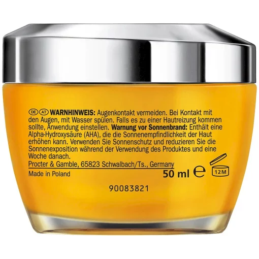 Olay Dagcrème AHA 24 + Vitamine C, 50 ml potje achterzijde