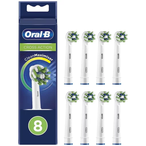 Oral-B CrossAction Opzetborstels met CleanMaximiser technologie 8-Pack