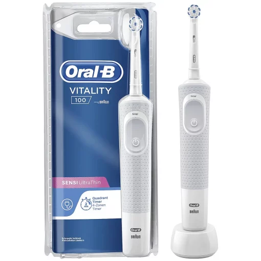 Oral-B Vitality 100 Sensi Ultrathin White Elektrische Tandenborstel Powered By Braun