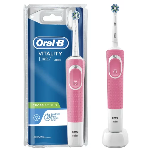 Oral-B Vitality 100 Pink CrossAction Elektrische Tandenborstel Powered By Braun