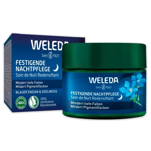 Weleda Nachtcrème verstevigende blauwe gentiaan & edelweiss, 40 ml