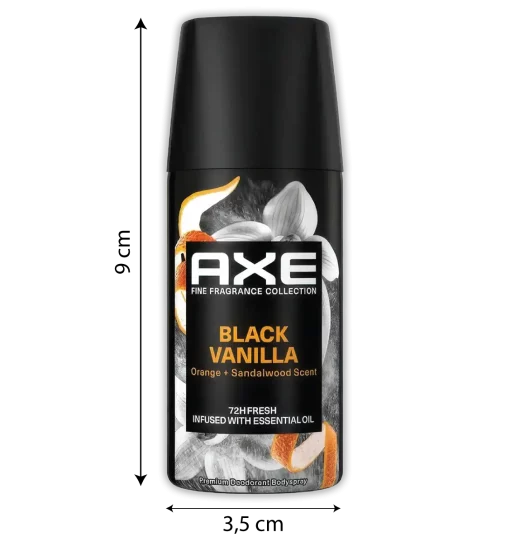 Axe Black Vanilla Deodorantspray, Reisformaat, 35 ml formaat