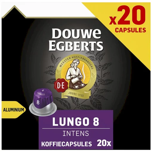 Douwe Egberts koffiecups Espresso Lungo 8 - voordeelpak 20 cups