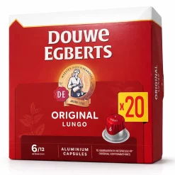 Douwe Egberts Lungo Original Koffiecups 20 capsules | intensiteit 6/12