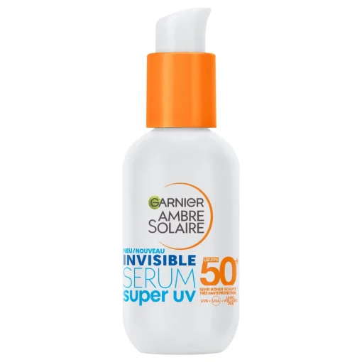 Garnier Ambre Solaire Zonnebrand Face invisible Serum super UV, SPF 50+, 30 ml flacon