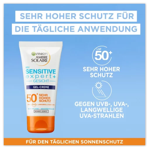 Garnier Ambre Solaire zonnebrandgel Gezicht 50 ml hoge bescherming