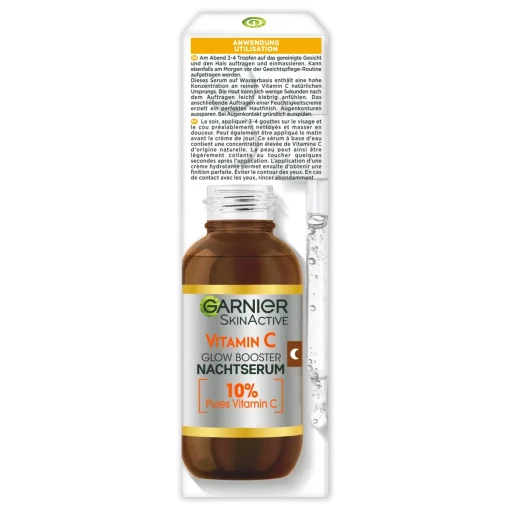 Garnier Skin Active Nacht Serum Vitamine C, 30 ml verpakking rechterzijde