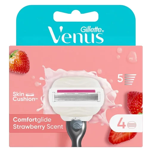 Gillette Venus Comfortglide Strawberry Scheermesjes voor dames, 4 stuks andere verpakking