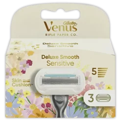 Gillette Venus Deluxe Smooth Sensitive Scheermesjes Rifle Paper Co. Editie, 3 Stuks Met microkam