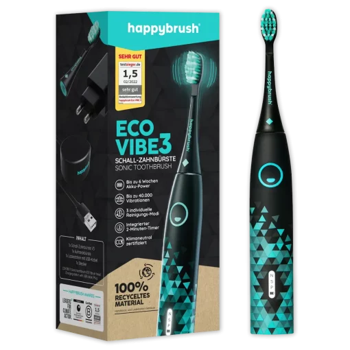 HappyBrush EcoVibe3 Sonic Toothbrush Starterset 1 stuk