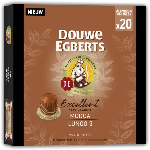 Douwe Egberts Excellent Mocca Lungo 9 - voordeelpak 20 cups