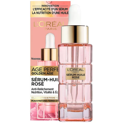 L'Oréal Paris Age Perfect Golden Age Rozig Olie-Serum verpakking en fles