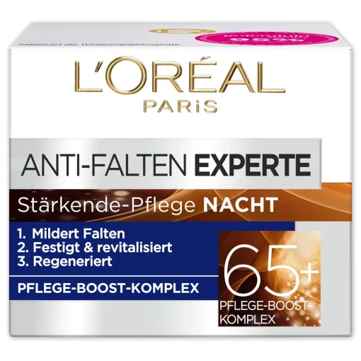 L'Oréal Paris Anti-rimpel Expert Moisturizer Nacht 65+, 50 ml verpakking voorzijde