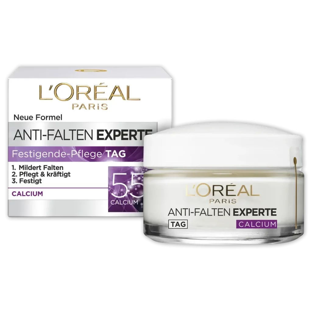 L'Oréal-producten in de aanbieding 6 L'Oréal Paris Anti-Rimpel Gezichtscrème Expert 55+, 50 ml verpakking en potje