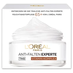 L'Oréal Paris Anti Rimpel Gezichtscrème Expert 65+, 50 ml verpakking linkerzijde