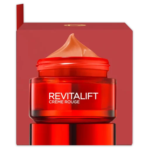 L'Oréal Paris Dagcrème Revitalift Crème Rouge verpakki ng rechterzijde