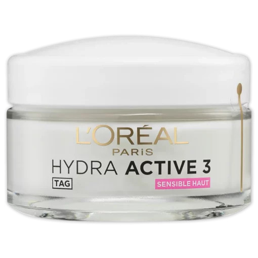 L'Oréal Paris Hydra Active 3 Gezichtscrème voor Droge Gevoelige Huid, 50 ml potje