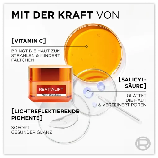 L'Oréal Paris Revitalift Vitamine C Glow Creme 50 ml mit der kraft