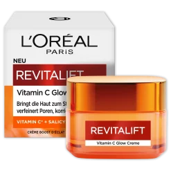 L'Oréal Paris Revitalift Vitamine C Glow Creme 50 ml verpakking en potje