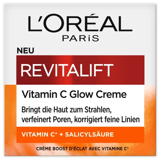 L'Oréal Paris Revitalift Vitamine C Glow Creme 50 ml verpakking voorzijde