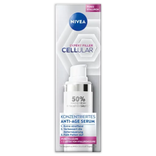 Nivea Anti Age Serum Cellulaire Expert Filer, 40ml verpakking achterzijde