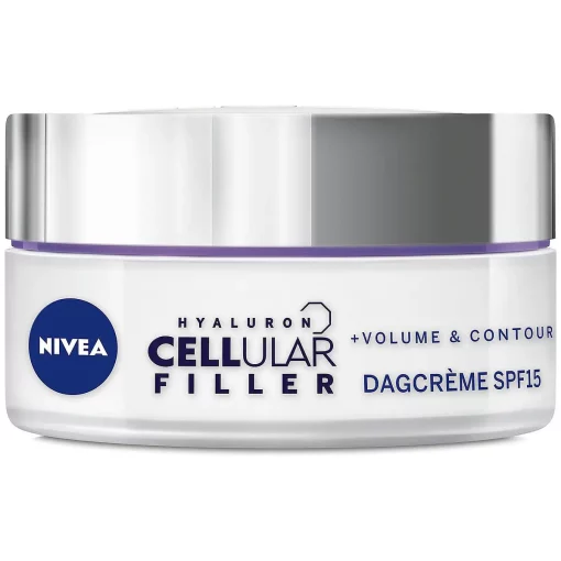 Nivea Hyaluron Cellular Filler Anti-Age Dagcrème SPF15 voor 45+, 50ml potje