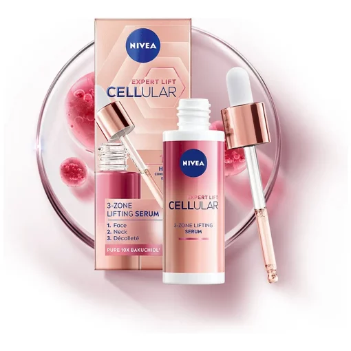 NIVEA CELLular Expert Lift Serum Gezicht - Oogserum met Liftend effect - Gezichtsserum Met Bakuchiol - Alternatief voor Retinol - 30ml sfeer foto