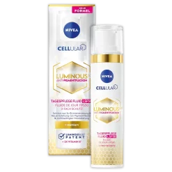 Nivea Cellular LUMINOUS630 Anti-Spot Dagcrème Gezicht SPF 50 - 40 ml verpakking en flacon