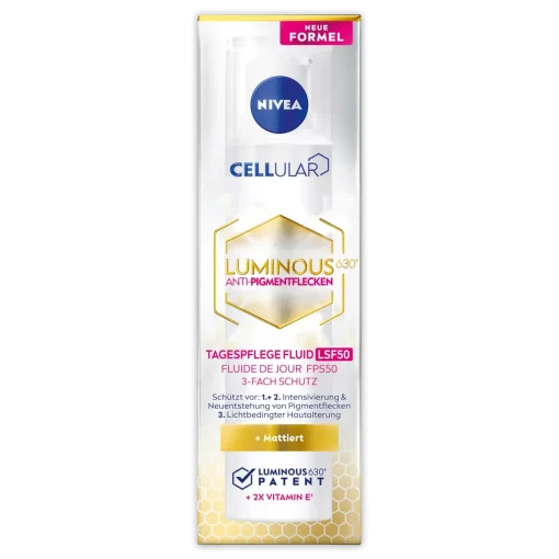 Nivea Cellular LUMINOUS630 Anti-Spot Dagcrème Gezicht SPF 50 - 40 ml verpakking front