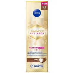 NIVEA Cellular LUMINOUS630 CC Fluid Cream met SPF 30 Dark - Anti-Pigmentvlekken Crème - Gekleurde Dagcrème - Gezichtscreme - 40ml verpakking-voorzijde