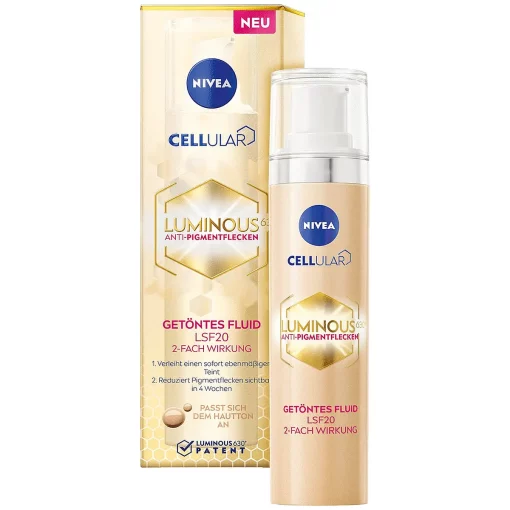 Nivea Cellular Luminous630 Getinte Dagcrème SPF20 Gezichtscreme Pigmentvlekken Verwijderen Crème 40ml