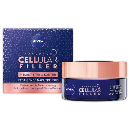 Nivea Hyaluron Cellular Filler Elasticiteit & Contour Verstevigende Nachtverzorging, 50ml