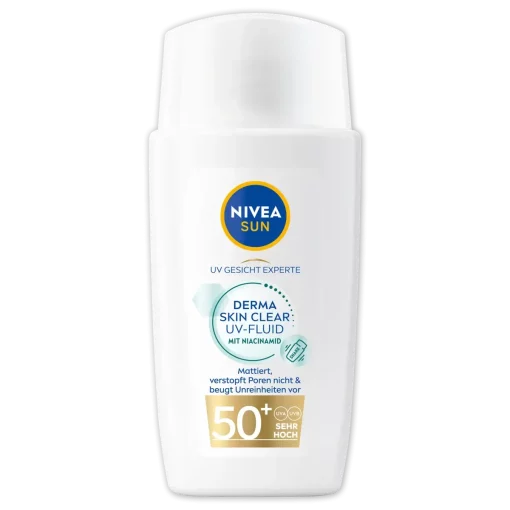 Nivea Sun Derma Skin Clear SPF 50+ - Beschermende zonnebrandcrème flacon