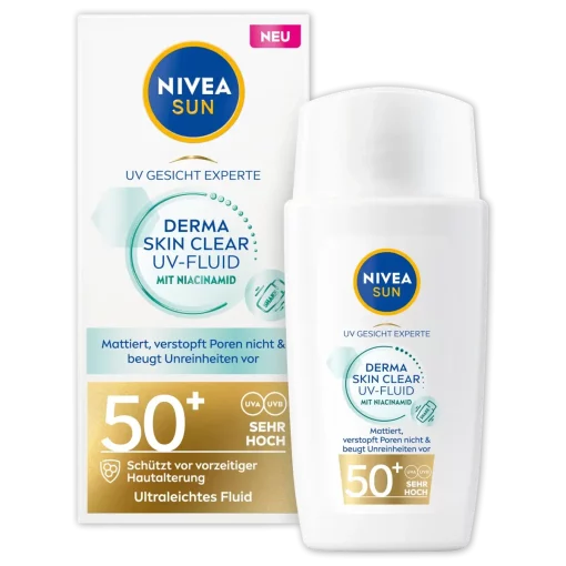 Nivea Sun Derma Skin Clear SPF 50+ - Beschermende zonnebrandcrème